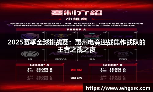 2025赛季全球挑战赛：惠州电竞迎战焦作战队的王者之战之夜